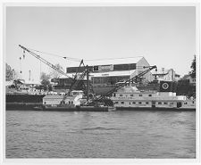 Towboat "Oliver C. Shearer" in front of Marietta Manufacturing Co.