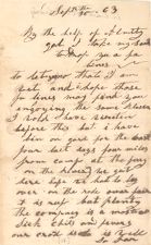 Letter from Robert C. Caldwell, Sept 30th 1863