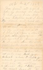 Letter from Robert C. Caldwell to Mag Caldwell, October 20th, 1863