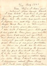 Letter from Robert C. Caldwell to Mag Caldwell, December 9th, 1863