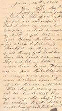 Letter from Robert C. Caldwell to Mag Caldwell, June 14th, 1864