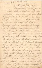 Letter from Robert C. Caldwell to Mag Caldwell, August 15th, 1864