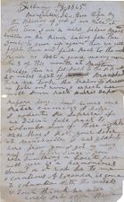 Letter from Robert C. Caldwell to Mag Caldwell, February 8th, 1865