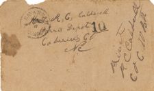 Envelope addressed to Mrs. Robert C. Caldwell