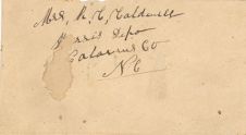 Envelope addressed to Mrs. Robert C. Caldwell