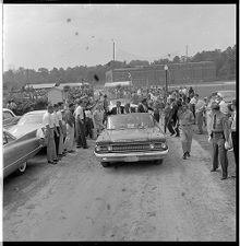 John F. Kennedy in a car