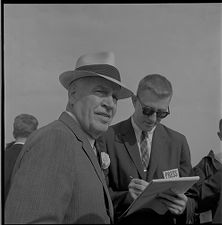 Governor Luther Hodges and reporter