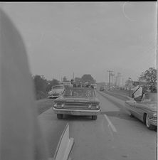 John F. Kennedy in a car