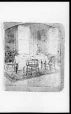 Stereocard view of the interior of "Bracebridge"--Dining room