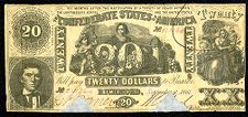 Confederate twenty dollar bill