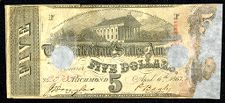 Confederate five dollar bill