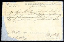 Confederate States of America special order for Major Thomas Sparrow, June 7, 1864