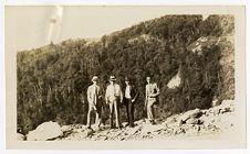 N.C. Highway Commission officials visiting Ice Rock section during construction of Blue Ridge Parkway