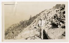 Mr. Waynick observing Blue Ridge Parkway construction