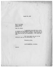 Letter from Capus M. Waynick to J.R. Cates