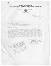 Letter from J.R. Cates to Capus M. Waynick