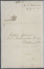 Letter from Dr. E. Warren to Captain Thomas Sparrow, July 8th, 1861