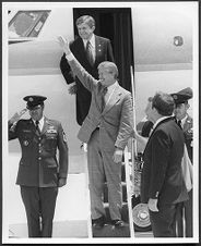 Senator Morgan with President Carter in Wilson, N.C.