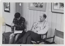 A.R. Ammons and a student