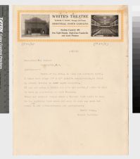 White's Theatre stationery