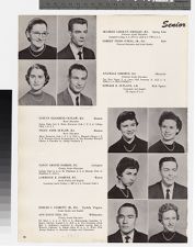 Student portraits, 1957 Buccaneer, page 66