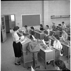 Typing contest at East Carolina College