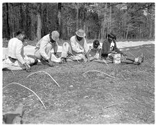 African-Americans digging