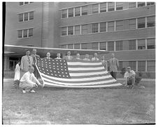 Elks present flag to hospital 