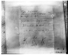 Ku Klux Klan note