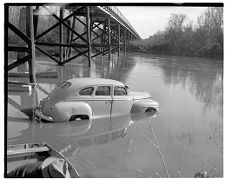 Car submersed