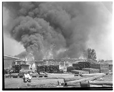 Lumber company fire 