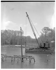 Crane on dock