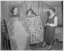 Women with rugs 