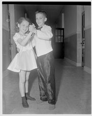 Boy and girl dancing 