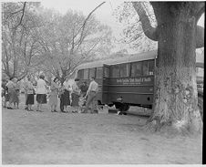 Lining up for health bus