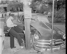 Telephone pole wreck