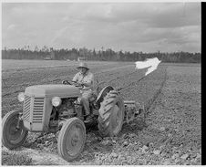 Farmer on tractor