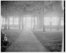 Night look of Joyner Library 