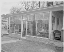 Exterior of Gaskin's barber shop