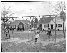 Children on swings