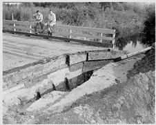 Damaged bridge 