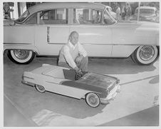 Billy Brown with miniature car