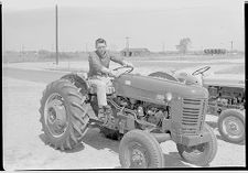 Man on tractor