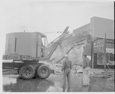 Dixie Warehouse fire demolition 