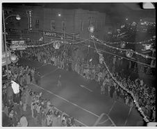 Christmas parade crowds