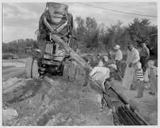 Pouring cement