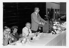 Don Leggett speaking at event