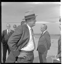 Man at John F. Kennedy rally 