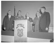 Men at Armory dedication 