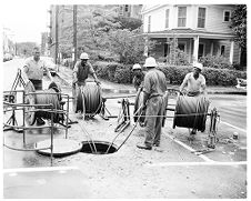 Cable being laid 